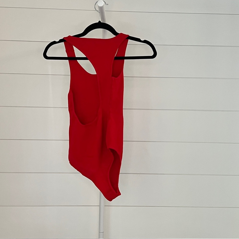 Superdown Red Backless Bodysuit - image 3